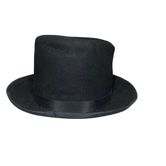 Planar Mens Size L 100% Merino Wool Top Hat Gothic Magician Vampire Vintage - Picture 2 of 6